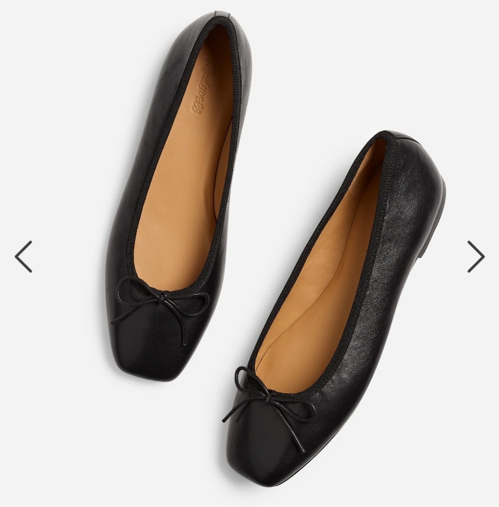 Madewell Black Leather Flats